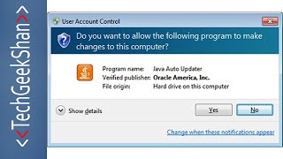 Disable Java Update Notification in Windows 10/8/7