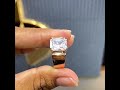 3.0ct radiant cut single stone white sapphire engagement ring