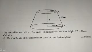 VOLUME AND SURFACE AREA OF A FRUSTUM.