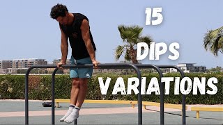 15 Dips Variations - Advanced to Beginner