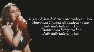 DAILY DAILY (Lyrics) Neha Kakkar ft. Riyaz Aly & Avneet Kaur | Rajat Nagpal | Vicky Sandhu
