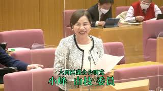 大田区 令和4年予算特別委員会　令和4年3月9日（総務費）小峰由枝議員