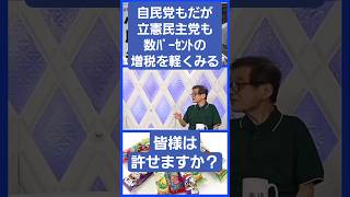 森永卓郎さん曰く！自民党もだが立憲民主党も消費税5％の増減税を『焼け石に水』だと軽くみる！ザイム真理教(財務省)は絶対に税金の減税や税一部廃止はしない！皆様は許せますか？ #増税 #税金 #消費税