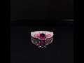 rich grape garnet and diamond estate ring