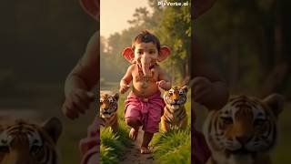 Bappa jogging s3/8-2 #bappa #ganesh #ganapati #ganapatibappamorya #cute #tiger #sanatani #trending