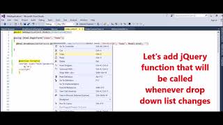 jQuery call function on drop down list change