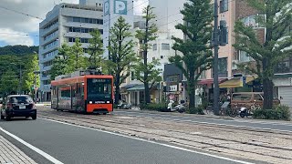 伊予鉄道モハ2100形2102 ⑥系統松山市駅行　松山市駅〜南堀端