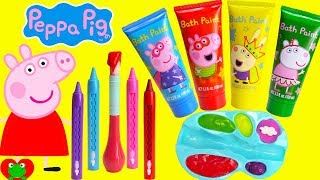 Genie Teaches Colors with Peppa Pig Play with Colorful Paints