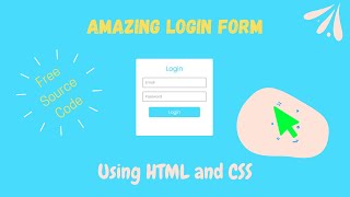 Amazing Login Form In HTML and CSS | Cute Coding