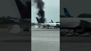 ✈️Aircraft On Fire🔥 😯🫢 #aircraft #aircanada #burnedout #fire #mishap