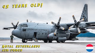 45 YEARS OLD Royal NETHERLANDS Air Force C130 Hercules START UP \u0026 TAKE OFF