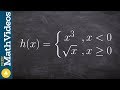 Evaluate the limit of a piecewise function