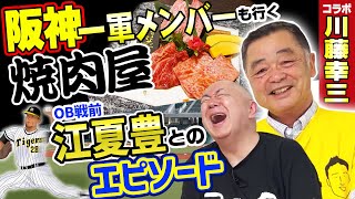 【川藤部屋コラボ】阪神一軍メンバーも行く焼肉屋！OB戦前に江夏豊さんと２人で話した内容とは・・・