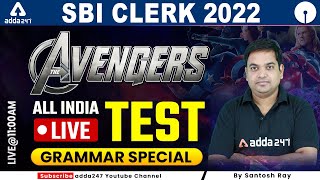 SBI Clerk 2022 | Avengers Selection War All India Live Test Day #7 | English by Santosh Ray