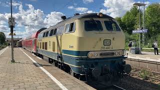 DB 218 460 'Conny' departs Markt Schwaben 21/09/22