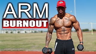 5 MINUTE BICEP AND TRICEP WORKOUT!(DUMBBELL BURNOUT)