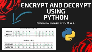 ENCRYPT AND DECRYPT YOUR PLAIN TEXT USING PYTHON!!
