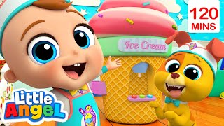 Colorful Ice Cream Shop, Bingo! | + Wheels on the Bus,... | Little Angel Kids Songs & Nursery Rhymes