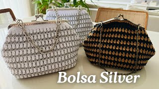 BOLSA ELEGANTE DE CROCHÊ - BOLSA SILVER | APRENDA PASSO A PASSO COMO FAZER ESTA BOLSA INCRÍVEL