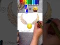 Rate my Mixing Golden Snitch ⚡️#art #shorts #draw #paint #harrypotter #snitch #mixing