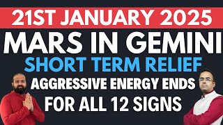 21st January 2025 Mars in Gemini for all 12 Ascendants | Mars in Mercury Sign | Mars Retrograde