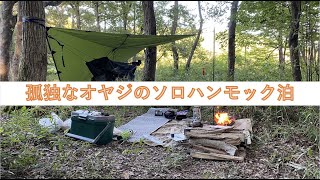 【孤独オジ流ハンモック泊】孤独なオヤジのソロハンモック泊【哀愁漂う背中を見よ】#キャンプ　#ソロキャンプ　#ハンモック泊