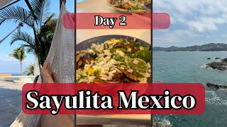 Sayulita Mexico 2024| Renting Surfboards, snorkeling hidden beach, and street food| travel day 2