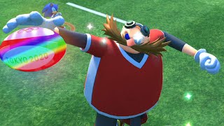 Mario and Sonic at the Tokyo 2020 Olympic Games Rugby Sevens Wario vs Peach , Sonic vs Tails
