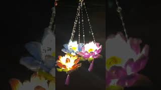 扭扭棒莲花灯Twist stick lotus lamp(2)#Mid-AutumnFestival#tradition#art#familytime#手工diy #happychildhood