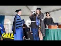 Marine brother surprises sister at her nursing school graduation l GMA