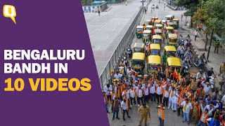 Bengaluru Bandh | Section 144 Imposed, Schools Shut, Farmers Lead Bike Rally | The Quint