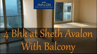 4 Bhk at Sheth Avalon | 1720 Carpet | Besides Viviana Mall Thane | Ready To Move | 4.75 Cr