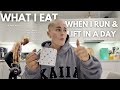 what i eat in a day when i run & lift in the same day - TRAINING & LIFE UPDATES!!