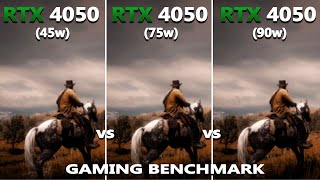 LAPTOP RTX 4050 (90w) vs (75w) vs (45w) Gaming Benchmark Test in 2024 | Tested in 10 Games |