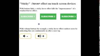 Sticky hover effect on touch screen devices