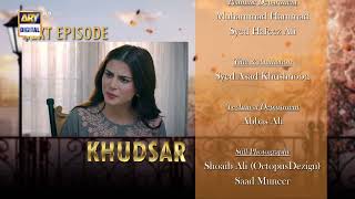 Khudsar Episode 18 | Teaser | Humayoun Ashraf | Zubab Rana | Top Pakistani Drama