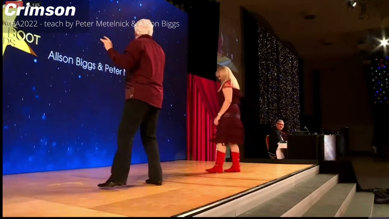 CRIMSON Line Dance Teach By PETER METELNICK & ALISON BIGGS - YouTube