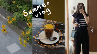 오늘은난 직장인 vlog | 아침 유산소 운동 🏃‍♀️ 으로 that girl 되기..? | 리사르 커피에서 모리앤까지 카페☕ 투어 가고 달리프 쿨링 샴푸 언박싱하는 일상