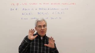 13-1F--Use Slopes to Find Missing Coordinates of Parallelogram