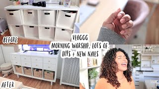 vloggg | morning worship, lots of DIYs + new nails (chatty vid)