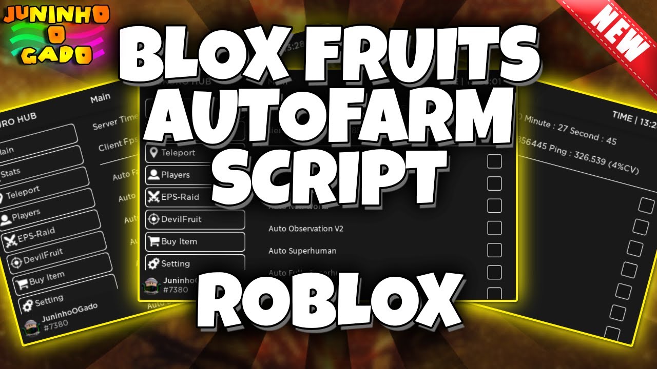 Melhor Script/Hack Para Blox Fruits!! Auto Farm Atualizado - Funcionando - YouTube