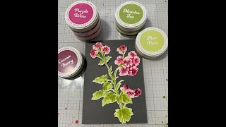 Stencil Art: Painted Geraniums from Altenew