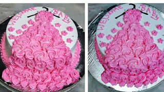 Beautiful princess dress cake tutorial#Barbie dress design cake#Baby girl dress tutorial#Jain cakes#