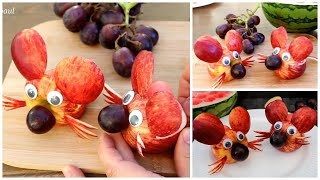 How To Make Mouse From Apple | Fruit Carving and Cutting | Fruit Decoration Idea