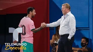 La decepcionante charla de Ronald Koeman con Lionel Messi | Telemundo Deportes