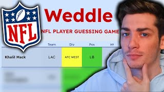 I played the NFL guessing game Weddle for a week