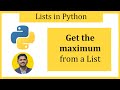 Get the maximum from a Python List | max() method | Amit Thinks