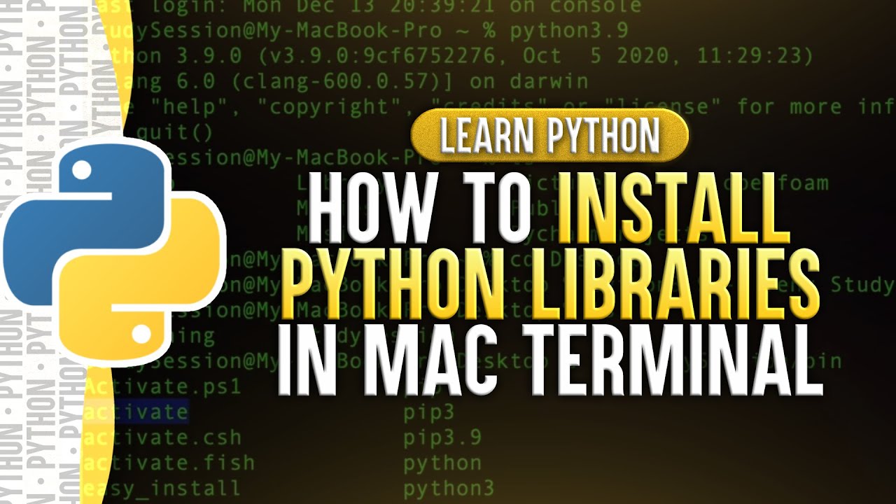 How To Install Python Libraries In Terminal Youtube