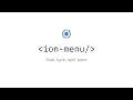 Ionic Components: Menu
