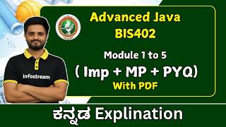 VTU - Advanced Java Full module 1 to 5 (Model paper + PYQ + IMP ) | DBMS ( BCS403 )